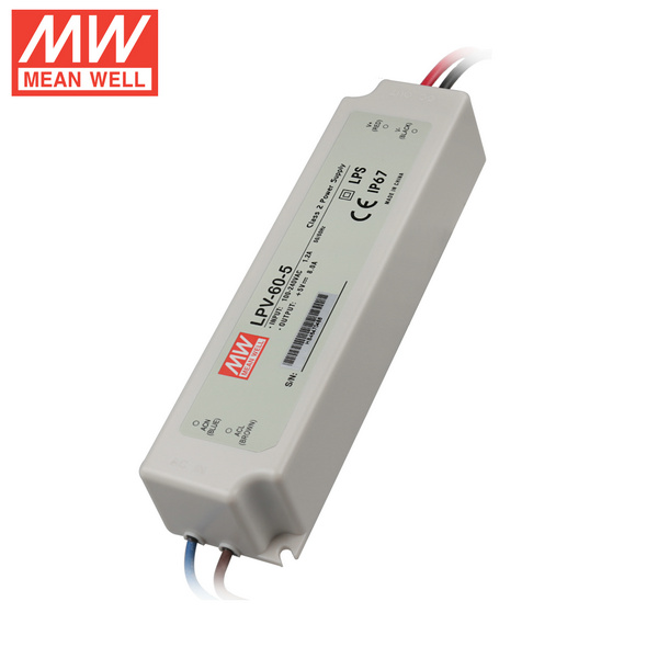 Mean Well LPV-60-5 DC5V 60Watt 12A UL Certification AC110-220 Volt Switching Power Supply For LED Strip Lights Lighting